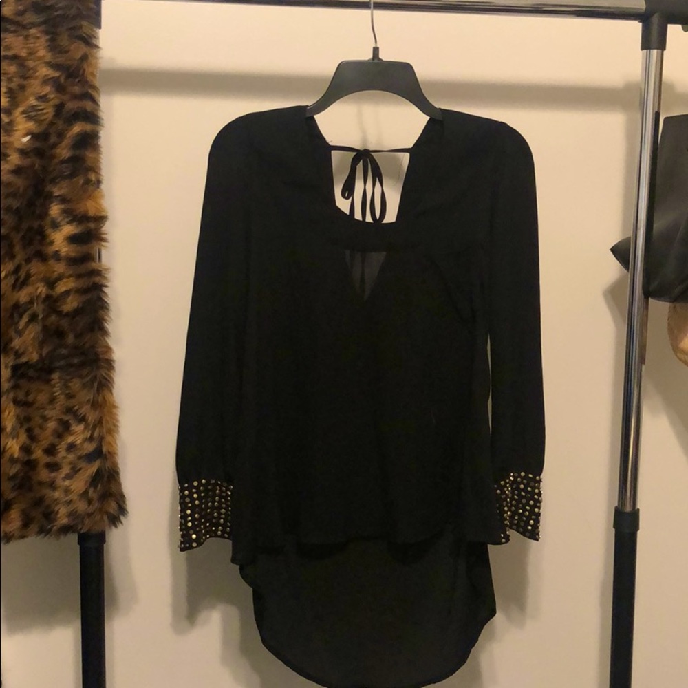 Studded long sleeve top